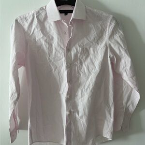 Report Collection Light Pink Micro-Pattern Dress Shirt